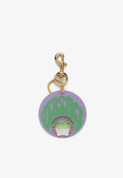 Versace La Medusa Bag Charm In Lilac