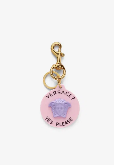 Versace La Medusa Bag Charm In Pink