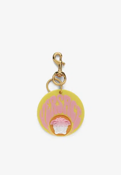 Versace La Medusa Bag Charm In Yellow