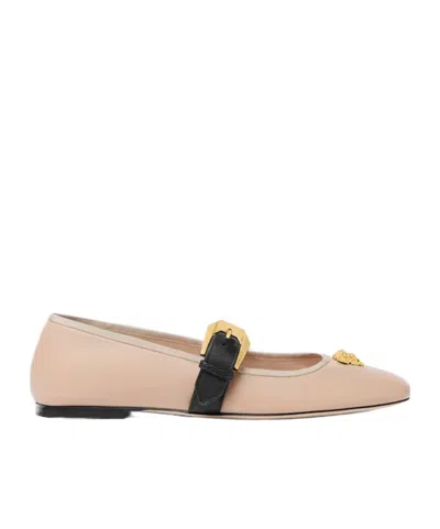 Versace La Medusa Ballet Flats Buckle Detail In Multi