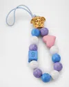 Versace La Medusa Beaded Charm In Powder Blue Multi