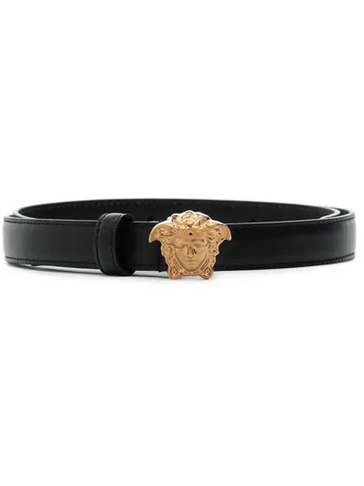 Versace La Medusa Belt Accessories In Black