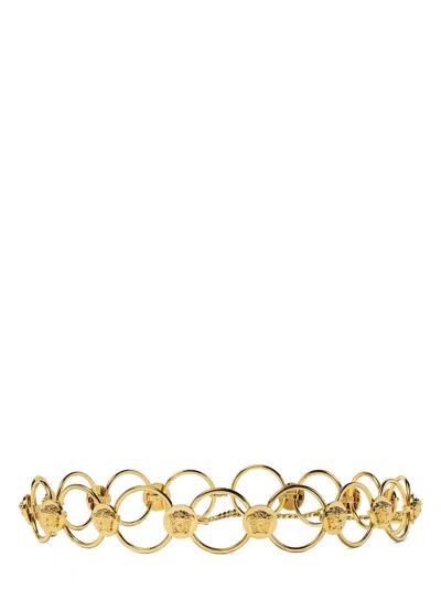 Versace 'la Medusa' Belt In Brown