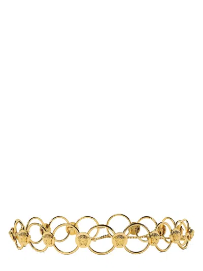 Versace La Medusa Belt In Gold