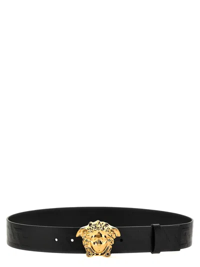 Versace La Medusa Belts In Black