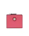 Versace La Medusa Bi-fold Wallet In Red