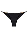 Versace Halter Bikini Briefs High Cut Hardware In Black