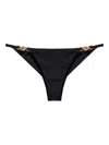 Versace Halter Bikini Briefs High Cut Hardware In Black