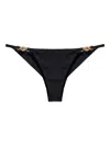 Versace Halter Bikini Briefs High Cut Hardware In Blue