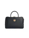 Versace La Medusa Leather Boston Bag In Multi