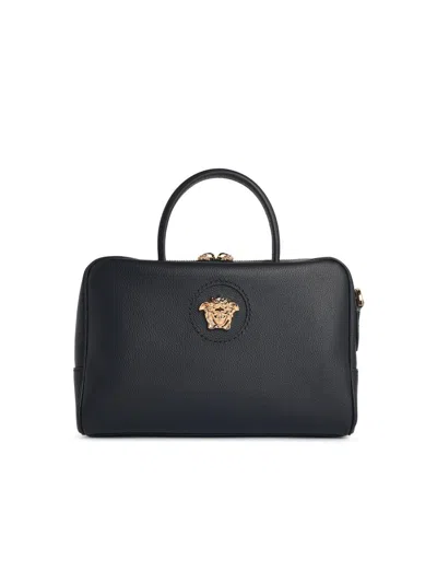 Versace La Medusa Leather Boston Bag In Multi