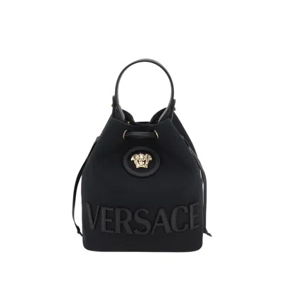 Versace La Medusa Bucket Women's Bag In Black