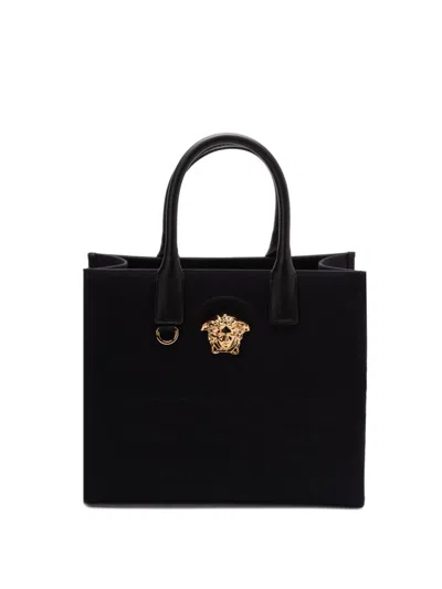 Versace `la Medusa Canvas` Small Tote Bag