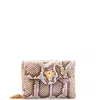 Versace La Medusa Chain Clutch Python Mini In Multi