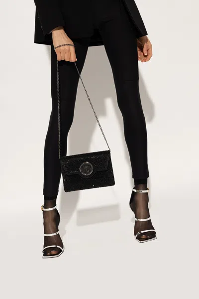 Versace 'la Medusa' Clutch In Black