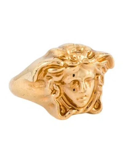 Pre-owned Versace La Medusa Cocktail Ring In Multi