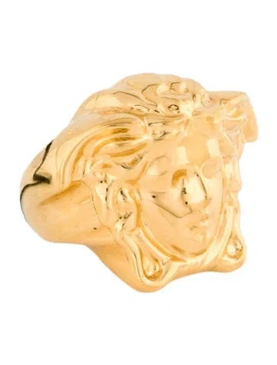 Pre-owned Versace La Medusa Cocktail Ring In Multi