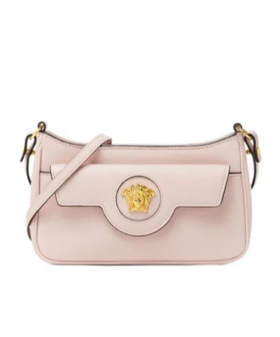 Versace La Medusa Cross Body Bag In Nude