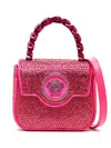 Versace Mini Le Medusa Embellished Tote Bag In Pink
