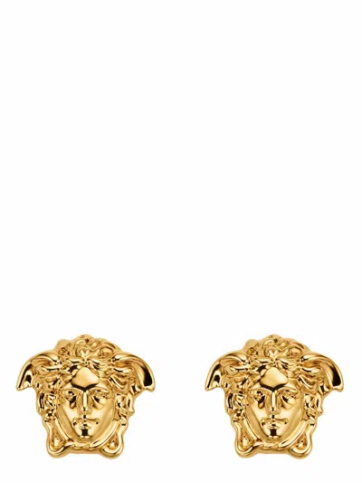 Versace Medusa Stud Earrings In Gold