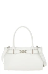 Versace Medusa Tote Bag Gray In 1w00p-optical White-palladium
