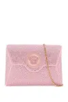 Versace Crystal La Medusa Envelope Clutch In Pink