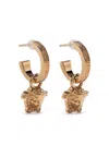 Versace Greca Motif Hoop Earrings Set In Grey