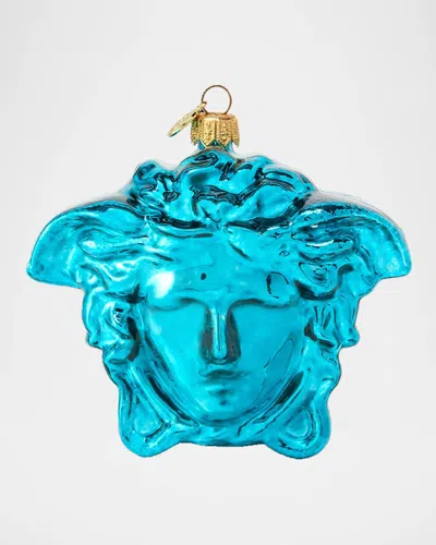 Versace La Medusa Holiday Ornament In Blue