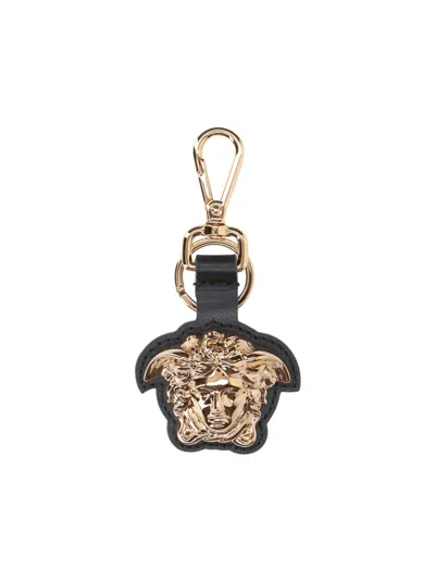 Versace "la Medusa" Keyring In Black