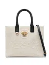 Versace La Medusa Large Tote Bag In Sand