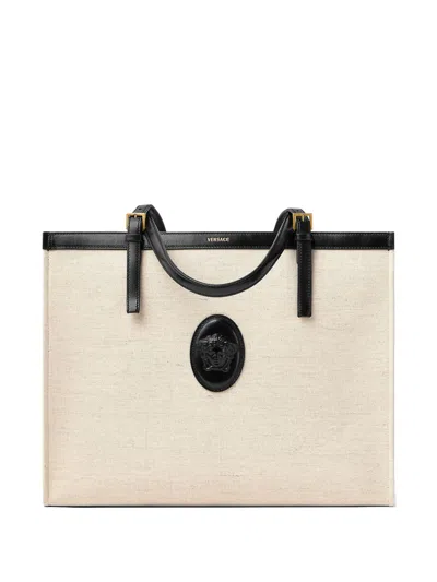 Versace La Medusa Large Tote In Pink