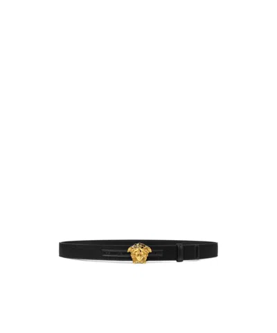 VERSACE LA MEDUSA LEATHER BELT