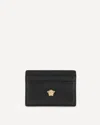 Versace La Medusa Leather Card Holder In Black