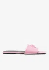 Versace Woman Sandals Pink Size 7.5 Soft Leather In Pink