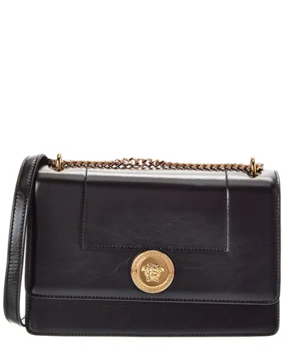 VERSACE LA MEDUSA LEATHER SHOULDER BAG