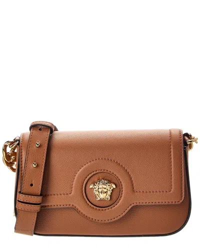 VERSACE LA MEDUSA LEATHER SHOULDER BAG