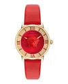 Versace La Medusa Leather Watch In Multi