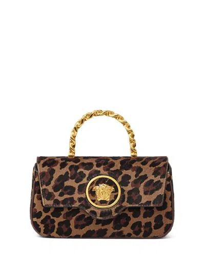 VERSACE LA MEDUSA LEOPARD-PRINT MINI BAG