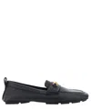 Versace Villa Loafers In Calfskin Leather In Black