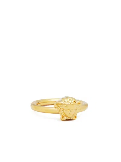 Versace La Medusa Logo Ring In Multi