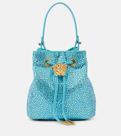 Versace La Medusa Medium Embellished Bucket Bag