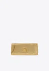 Versace La Medusa Metal Mesh Clutch In Gold