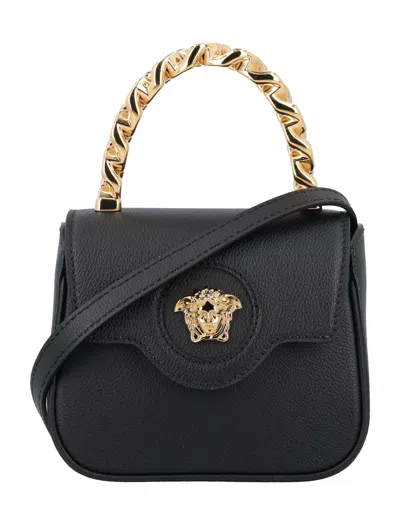 Versace La Medusa Mini Bag In Black