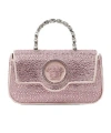 Versace Crystal La Medusa Mini Bag In Purple