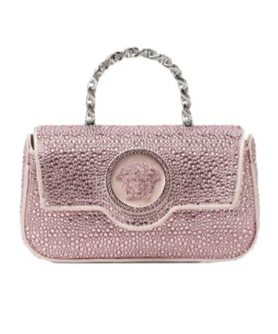 Versace La Medusa Mini Bag In Nude