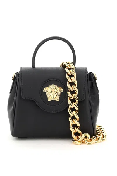 Versace 'la Medusa' Mini Handbag In Black