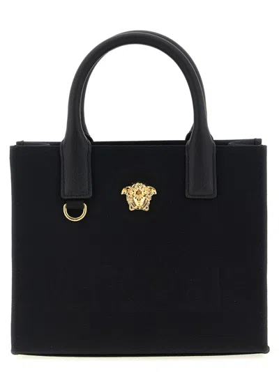 Versace 'la Medusa' Mini Shopping Bag In Black
