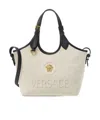 Versace La Medusa Mini Tote Bag In Brown