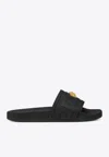 Versace La Medusa Pool Slides In Black