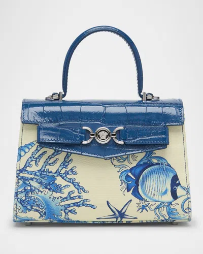 Versace La Medusa Printed Leather Top-handle Bag